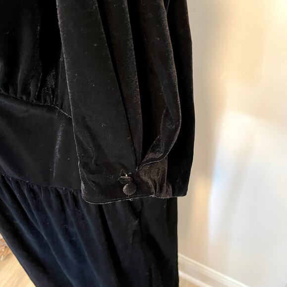 Lauren Ralph Lauren Plus Size Velvet Puff Sleeve Midi Dress In Black Size 3X New - Picture 8 of 15
